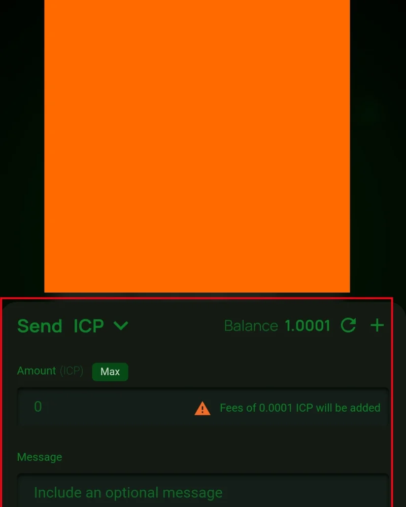 Confirmation page to send Token Confirmation page to send Token